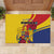 Personalized Romania Independence Day Rubber Doormat Golden Eagle With Roses - Wonder Print Shop