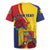 Personalized Romania Independence Day Rugby Jersey Golden Eagle With Roses - Wonder Print Shop