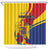 Personalized Romania Independence Day Shower Curtain Golden Eagle With Roses