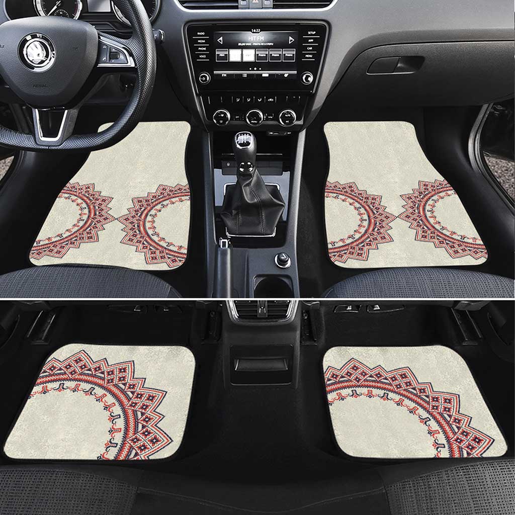 Romanian Traditional Pattern Car Mats Unique - Wonder Print Shop