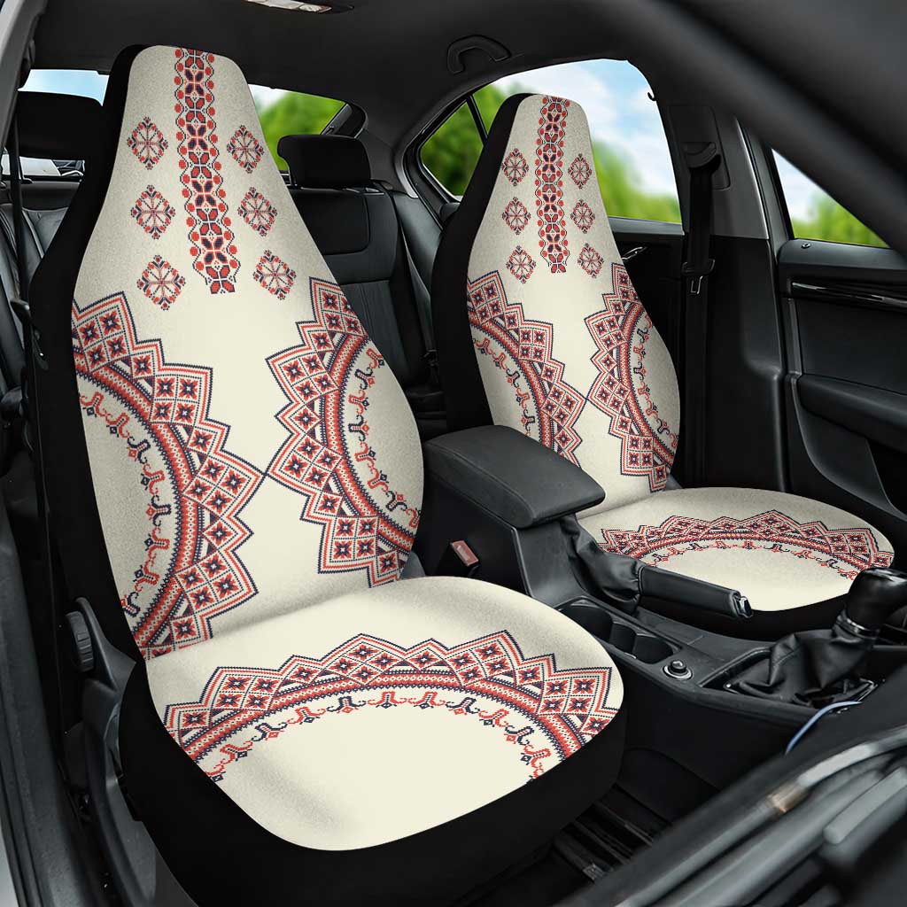 Romanian Traditional Pattern Car Seat Cover Unique - Wonder Print Shop