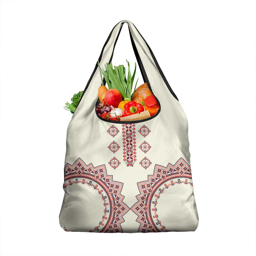 Romanian Traditional Pattern Grocery Bag Unique