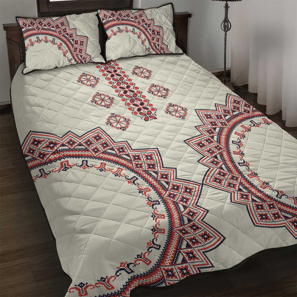 Romanian Traditional Pattern Quilt Bed Set Unique - Wonder Print Shop