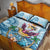 Hawaii Flamingo Quilt Bed Set Plumeria Tropical Beach - Wonder Print Shop