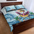 Hawaii Flamingo Quilt Bed Set Plumeria Tropical Beach - Wonder Print Shop