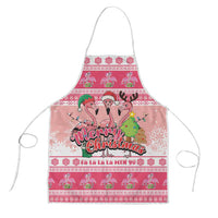 Flamingo Pink Christmas Apron Fa La La La Min Go - Wonder Print Shop
