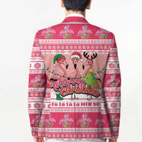 Flamingo Pink Christmas Blazer Fa La La La Min Go - Wonder Print Shop