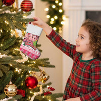 Flamingo Pink Christmas Stocking Fa La La La Min Go - Wonder Print Shop