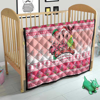 Flamingo Pink Christmas Quilt Fa La La La Min Go - Wonder Print Shop
