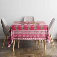 Flamingo Pink Christmas Tablecloth Fa La La La Min Go - Wonder Print Shop