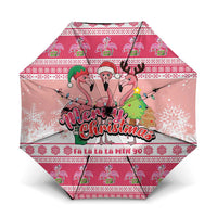 Flamingo Pink Christmas Umbrella Fa La La La Min Go - Wonder Print Shop