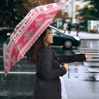 Flamingo Pink Christmas Umbrella Fa La La La Min Go - Wonder Print Shop