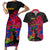 Haiti Independence Day Couples Matching Short Sleeve Bodycon Dress and Hawaiian Shirt Hibiscus Neg Marron - Wonder Print Shop