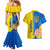 Ukraine Unity Day Couples Matching Mermaid Dress and Hawaiian Shirt Ukrainian Unification Act - Wonder Print Shop