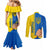 ukraine-unity-day-couples-matching-mermaid-dress-and-long-sleeve-button-shirt-ukrainian-unification-act