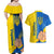 Ukraine Unity Day Couples Matching Off Shoulder Maxi Dress and Hawaiian Shirt Ukrainian Unification Act - Wonder Print Shop