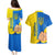 Ukraine Unity Day Couples Matching Puletasi Dress and Hawaiian Shirt Ukrainian Unification Act - Wonder Print Shop