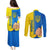 Ukraine Unity Day Couples Matching Puletasi Dress and Long Sleeve Button Shirt Ukrainian Unification Act - Wonder Print Shop