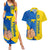 Ukraine Unity Day Couples Matching Summer Maxi Dress and Hawaiian Shirt Ukrainian Unification Act - Wonder Print Shop