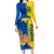 Ukraine Unity Day Family Matching Long Sleeve Bodycon Dress and Hawaiian Shirt Ukrainian Unification Act - Wonder Print Shop