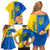 Ukraine Unity Day Family Matching Off Shoulder Short Dress and Hawaiian Shirt Ukrainian Unification Act - Wonder Print Shop