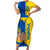 Ukraine Unity Day Family Matching Short Sleeve Bodycon Dress and Hawaiian Shirt Ukrainian Unification Act - Wonder Print Shop