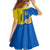 Ukraine Unity Day Kid Short Sleeve Dress Ukrainian Unification Act - Wonder Print Shop