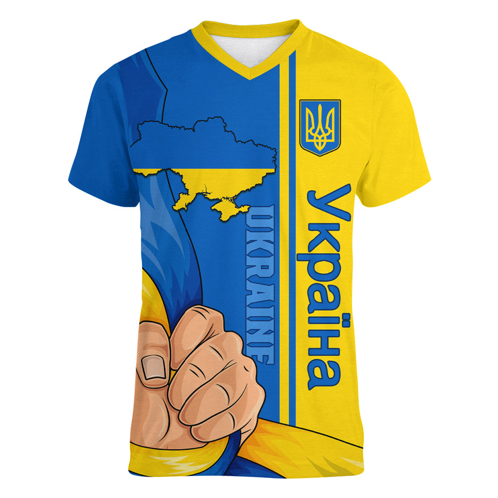 ukraine-unity-day-women-v-neck-t-shirt-ukrainian-unification-act