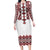 Ukraine Folk Pattern Long Sleeve Bodycon Dress Ukrainian Traditional Version - Wonder Print Shop