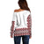 Ukraine Folk Pattern Off Shoulder Sweater Ukrainian Traditional Version - Wonder Print Shop