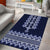 Ukraine Folk Pattern Area Rug Ukrainian Navy Blue Version - Wonder Print Shop