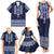 Ukraine Folk Pattern Family Matching Tank Maxi Dress and Hawaiian Shirt Ukrainian Navy Blue Version - Wonder Print Shop