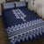 Ukraine Folk Pattern Quilt Bed Set Ukrainian Navy Blue Version - Wonder Print Shop