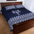 Ukraine Folk Pattern Quilt Bed Set Ukrainian Navy Blue Version - Wonder Print Shop