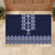 Ukraine Folk Pattern Rubber Doormat Ukrainian Navy Blue Version - Wonder Print Shop