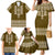 Ukraine Folk Pattern Family Matching Mermaid Dress and Hawaiian Shirt Ukrainian Wood Brown Version - Wonder Print Shop