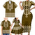 Ukraine Folk Pattern Family Matching Short Sleeve Bodycon Dress and Hawaiian Shirt Ukrainian Wood Brown Version - Wonder Print Shop