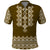 Ukraine Folk Pattern Polo Shirt Ukrainian Wood Brown Version - Wonder Print Shop