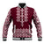 Ukraine Folk Pattern Baseball Jacket Ukrainian Wine Red Version - Wonder Print Shop