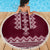 Ukraine Folk Pattern Beach Blanket Ukrainian Wine Red Version - Wonder Print Shop