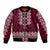 Ukraine Folk Pattern Bomber Jacket Ukrainian Wine Red Version - Wonder Print Shop