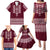 Ukraine Folk Pattern Family Matching Puletasi Dress and Hawaiian Shirt Ukrainian Wine Red Version - Wonder Print Shop