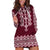 Ukraine Folk Pattern Hoodie Dress Ukrainian Wine Red Version - Wonder Print Shop