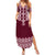 Ukraine Folk Pattern Summer Maxi Dress Ukrainian Wine Red Version - Wonder Print Shop