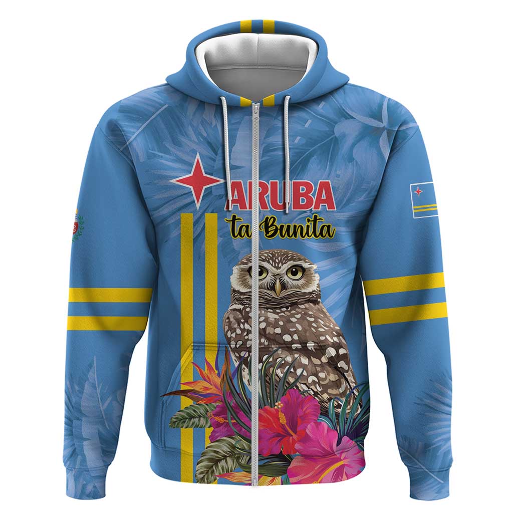 Aruba ta Bonita Zip Hoodie Aruba Shoco Tropical Vibe - Wonder Print Shop