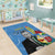 Feliz Dia di Betico Area Rug Aruba Flag Style