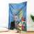 Feliz Dia di Betico Blanket Aruba Flag Style