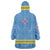 Feliz Dia di Betico Wearable Blanket Hoodie Aruba Flag Style