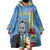 Feliz Dia di Betico Wearable Blanket Hoodie Aruba Flag Style