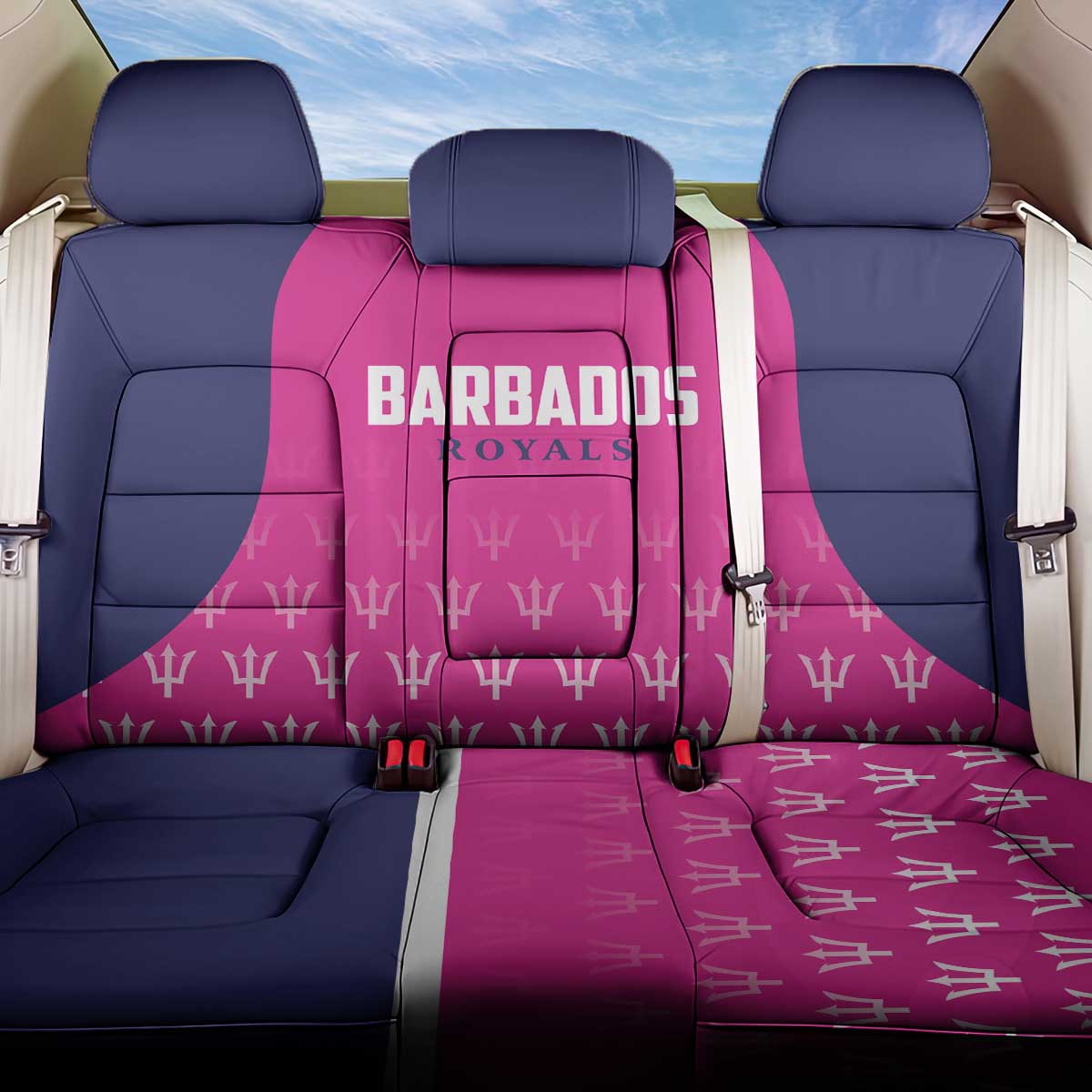 Barbados Royals Cricket Back Car Seat Cover Back to Back Champions - Wonder Print Shop